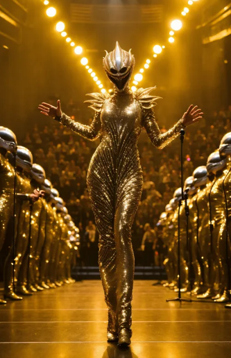 Lady Gaga's Wearable Art Approach Celebrity Dress to Impress Outfit Ideas