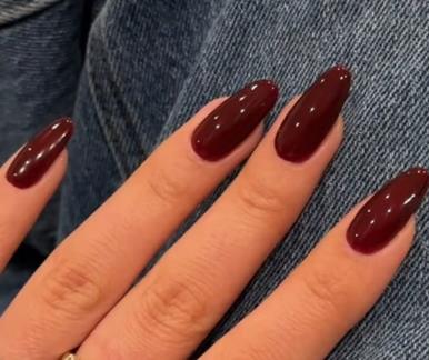Velvet Cherry Nails cherry red nails