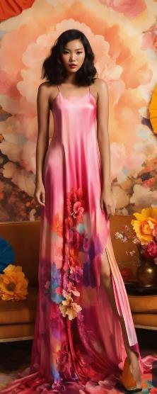 Pink Silk Slip Dress Casino Night Dress to Impress Outfit Ideas