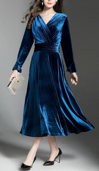Velvet A-Line Dress