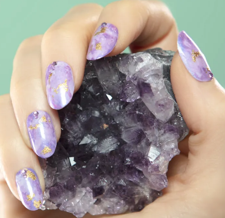 Smoky Amethyst november nails