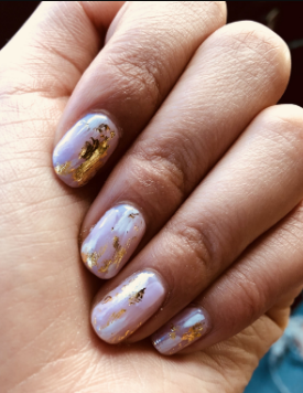 Copper Leaf Accents november nails
