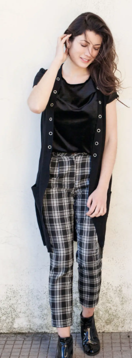 Cardigan Set with Statement Pants