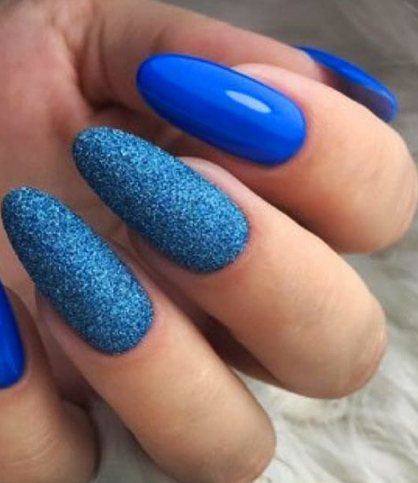 Single Accent Nail Royal Blue Nails
