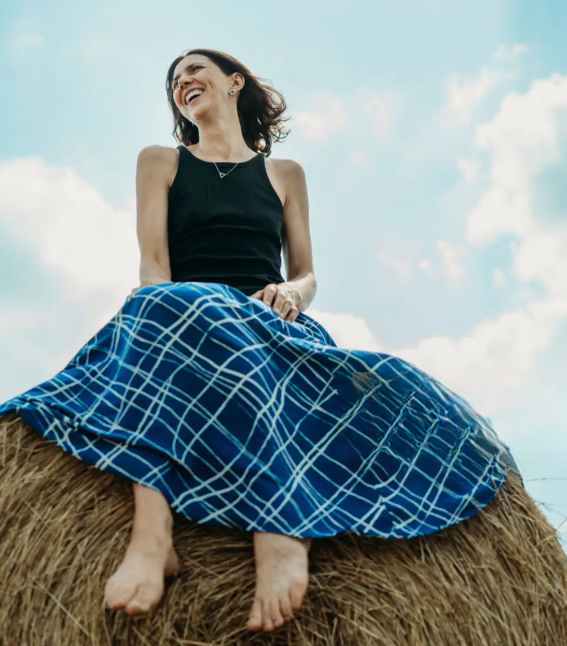 Feminine Midi Skirt and Cropped Top