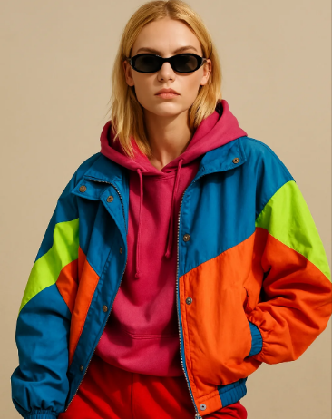 Sporty Spice's Color-Blocked Windbreaker
