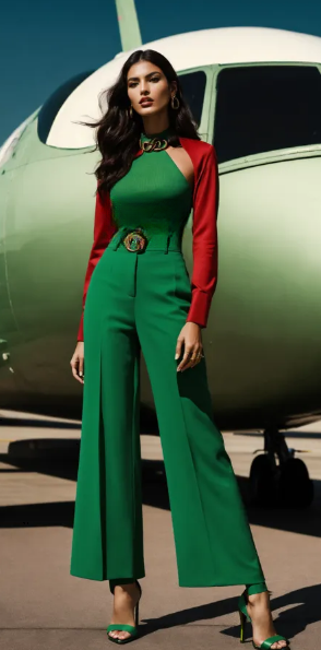 Two-Piece Coordinated Set with Cropped Top