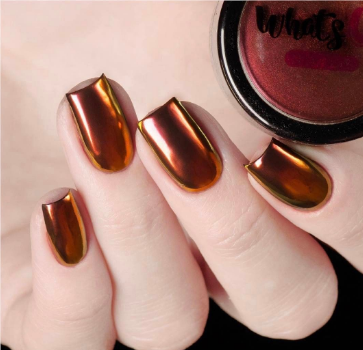 Toasted Caramel Chrome november nails
