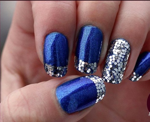 Royal Blue with Silver Studs