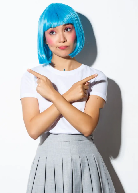 Blue-Haired Explorer with Dragonfly Clips Coraline Dress to Impress Outfit Ideas