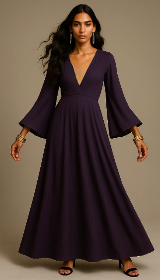 Ethereal Maxi Dress with Statement Sleeves Girly Dress to Impress Outfit Ideas