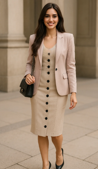 Tailored Blazer Dress Girly Dress to Impress Outfit Ideas