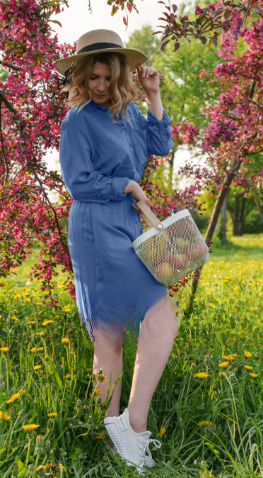 Effortless Denim Shirt Dress farm life dress