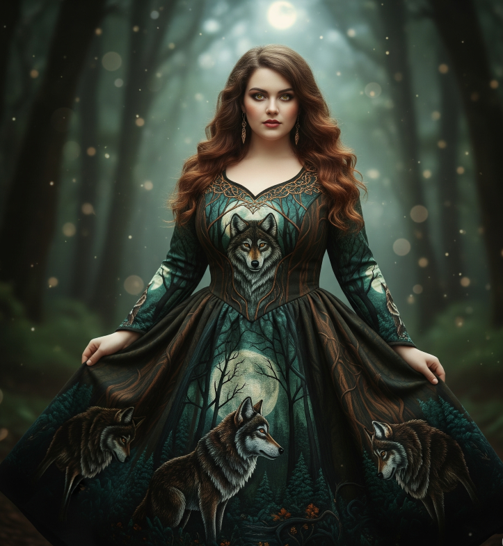 Mystical Forest Werewolf Werewolves Dress