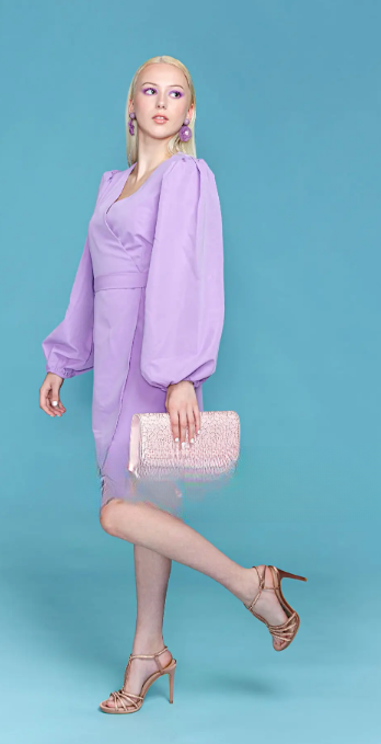Lavender Co-ord Set with Platform Sandals spring dress