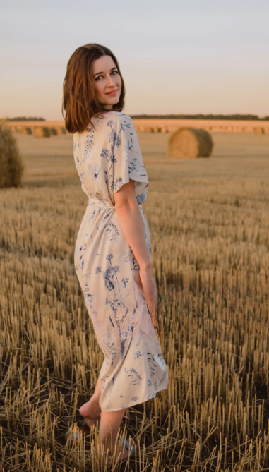 Flowy Maxi Dress with Cropped Denim Jacket farm life dress