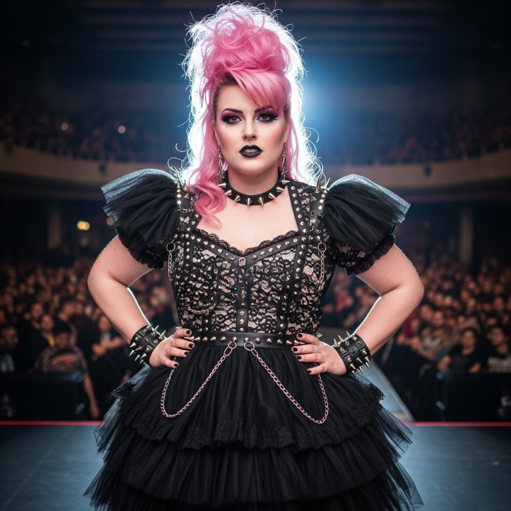  Punk Princess Edge Concert Dress 