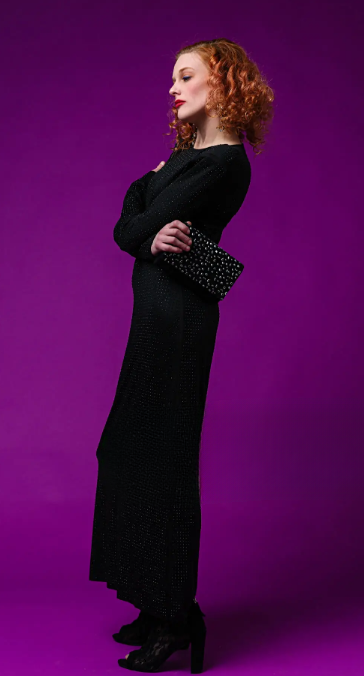 Cashmere Sweater and Tailored Trousers Widow Dress
