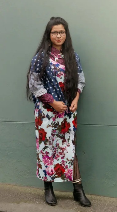 Floral Kimono over Tank and Jeans