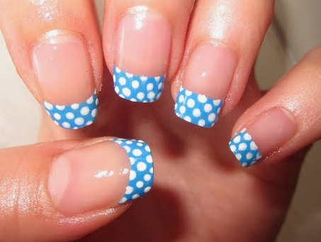 Micro Dot French Border Summer French Tip Nails