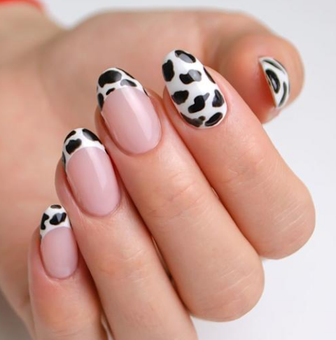 Cow Print Micro Tips