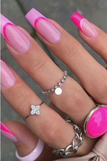 Barbiecore Pink Chrome Tips