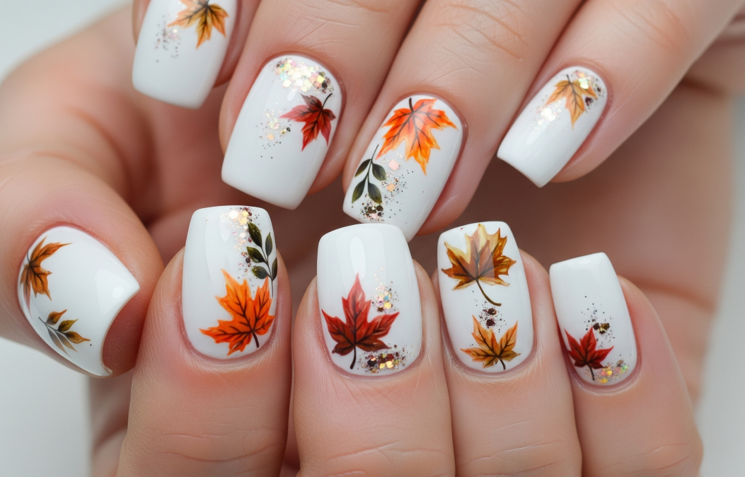 23 Dreamy White Fall Nails Designs That Will Own 2025