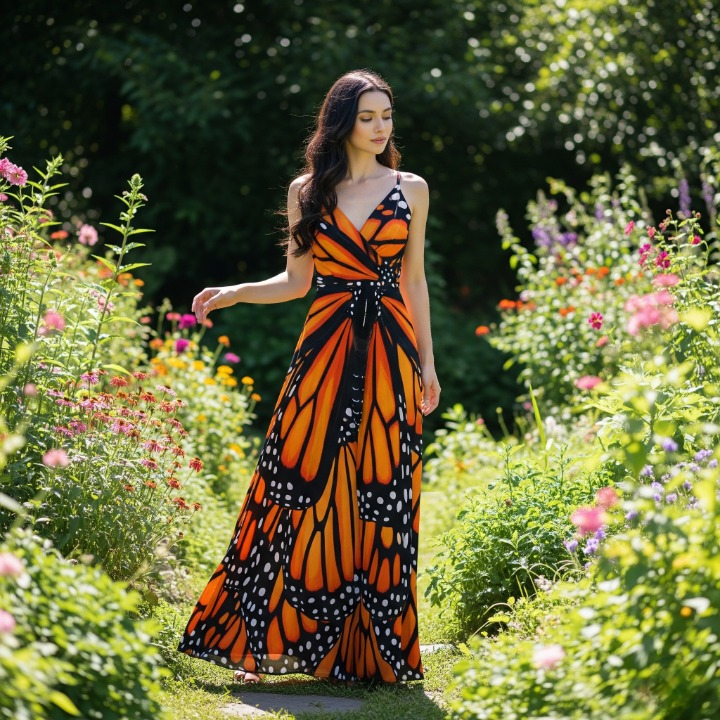 The Monarch-Inspired Maxi Dress Like a Butterfly