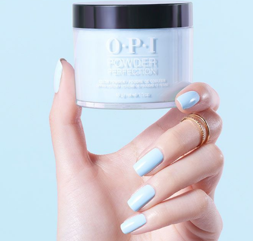 Solid Powder Blue Perfection Light Blue Nails