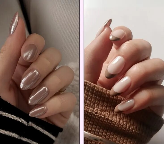 Mocha Mousse Magic summer nails