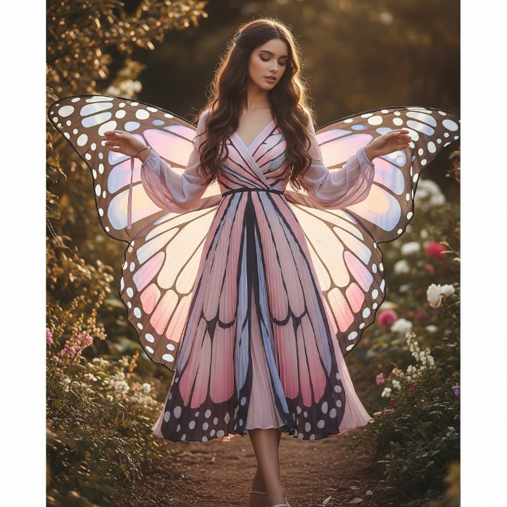 The Pleated Wing-Inspired Midi