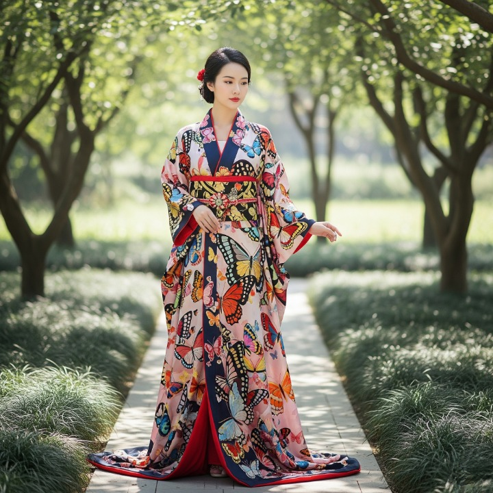 The Silk Butterfly Kimono Dress