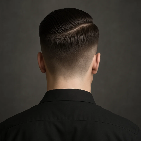 Textured Crew Cut Fade with Blunt Fringe Low-Maintenance Men’s Haircuts