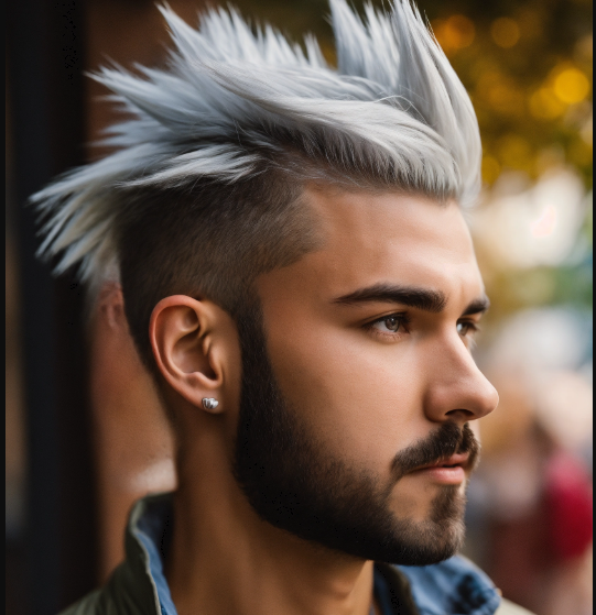 Faux Hawk with Part and High Fade 