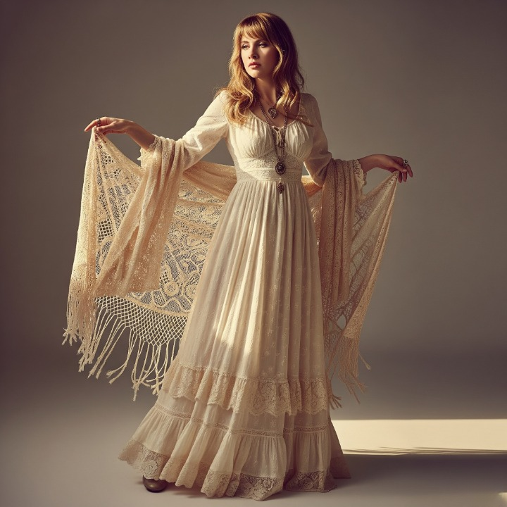 Bohemian Empress: Stevie Nicks' "Bella Donna" cover dress