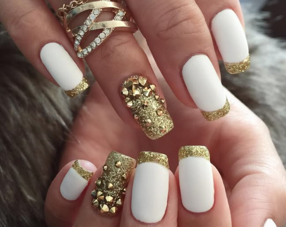Warm White with Antique Gold Patina