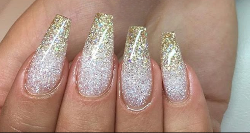 White Ombré with Gold Gradient Overlay