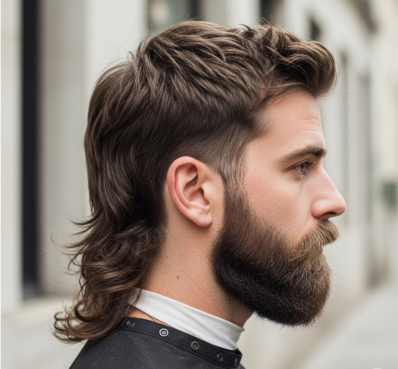 Mullet with Beard