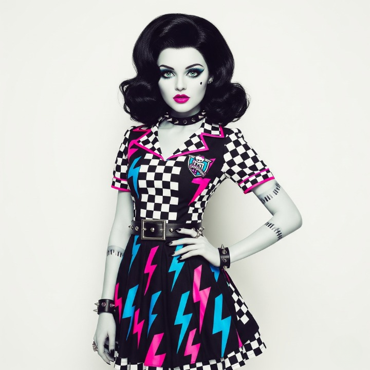 Frankie Stein's Electric Punk Chic Monster High School Dress