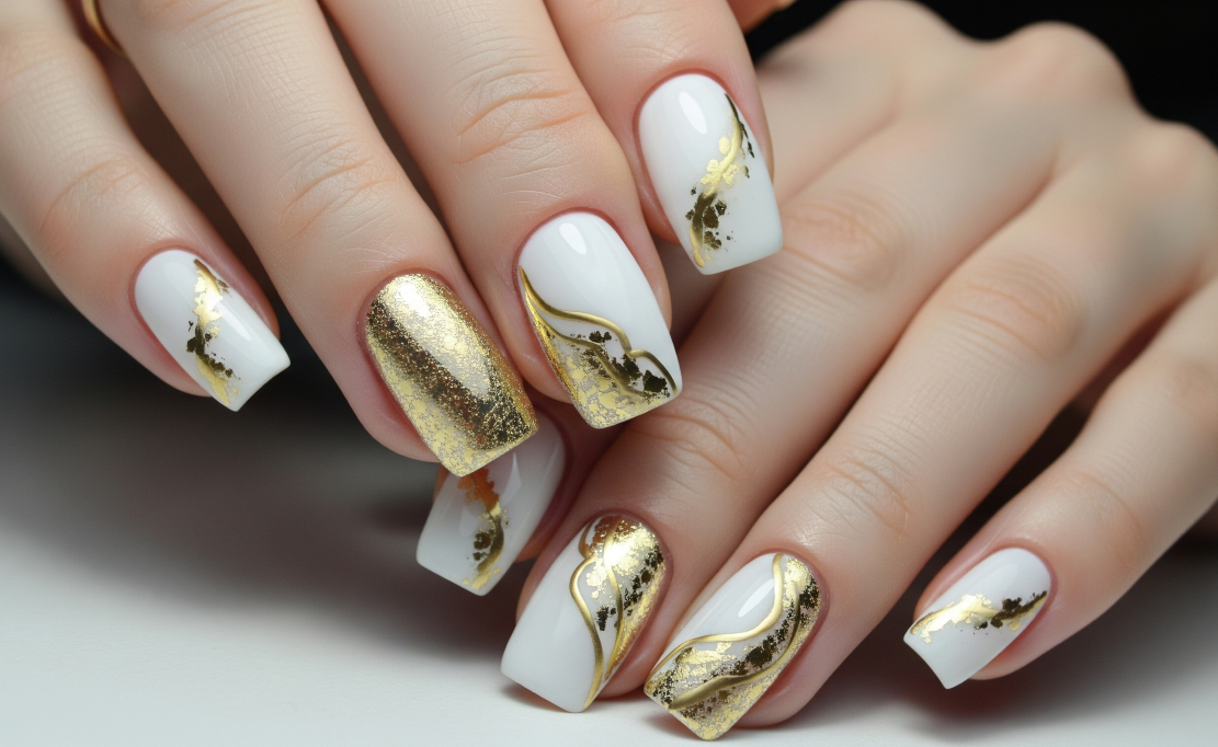 30 White and Gold Nail Designs Everyone Will Be Wearing in 2025