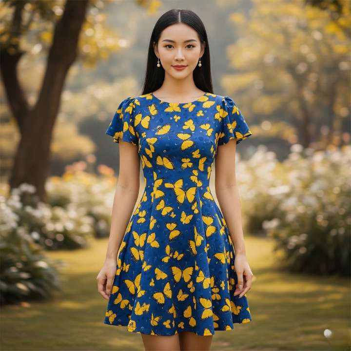 The Flutter Sleeve A-Line Mini Like a Butterfly