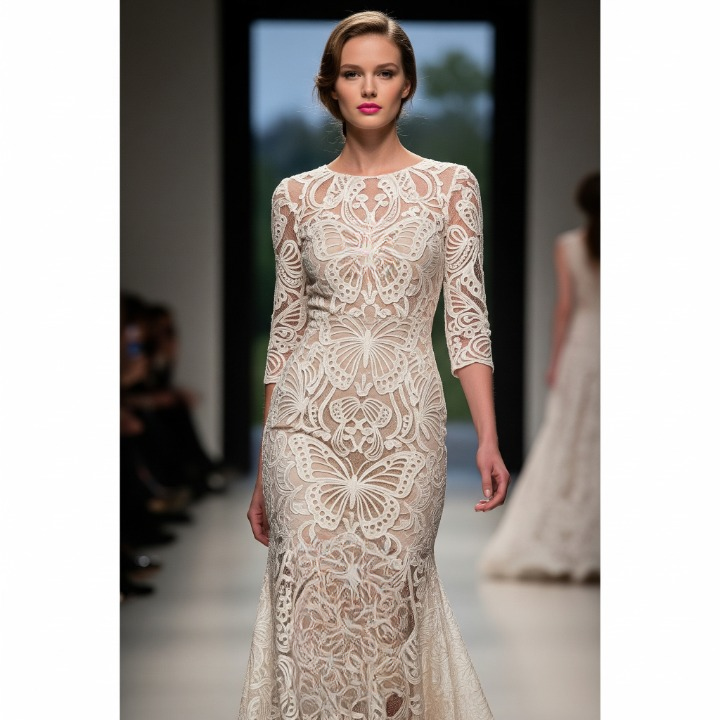 The Butterfly Lace Illusion Dress Like a Butterfly