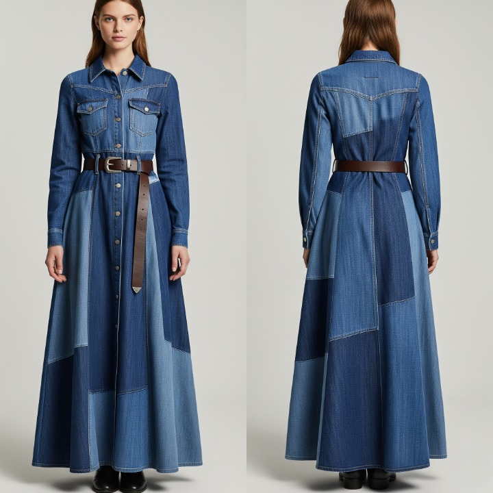 The Denim Double-Take broke up dress