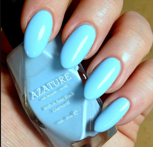 Pearlescent Light Blue Light Blue Nails
