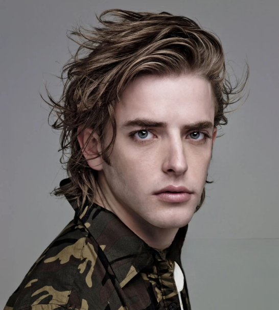 Wavy Side Part with Taper Hairstyles For Men