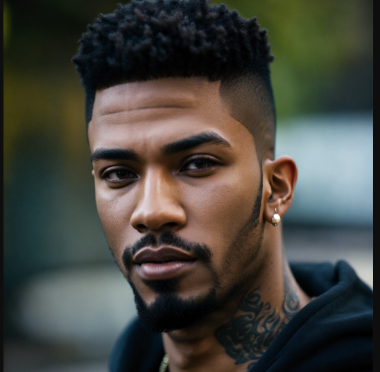 Shadow Fade fade haircut black man