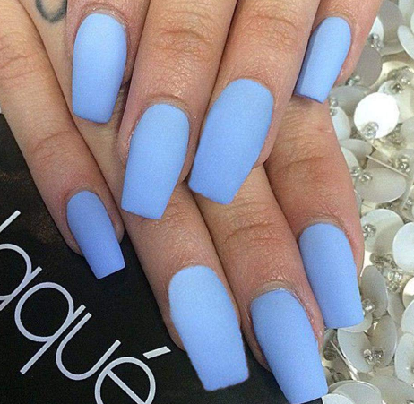 Matte Light Blue Sophistication Light Blue Nails