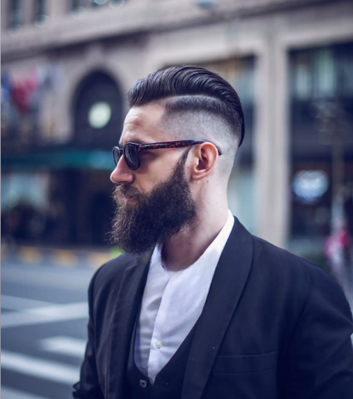 Hard Side Part with High Skin Fade Hairstyles For Men