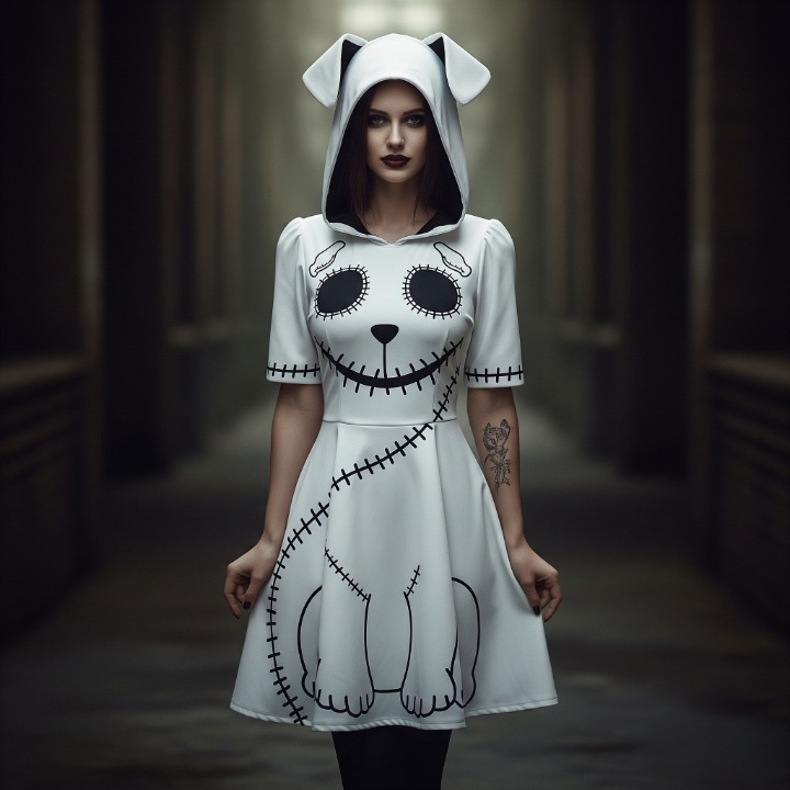 Smile Dog: Canine-Inspired Confidence Creepypasta Dress