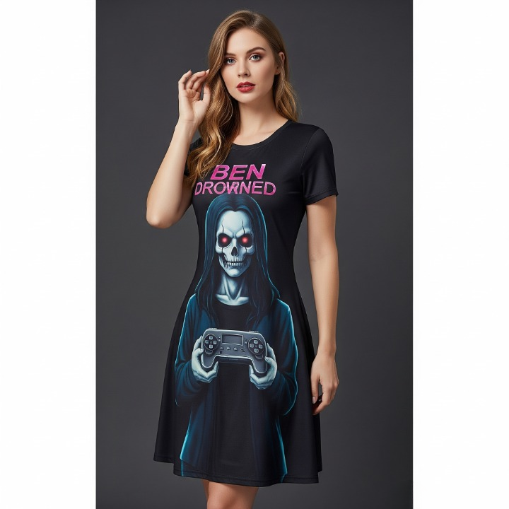 BEN Drowned: Retro Gaming Glam Creepypasta Dress